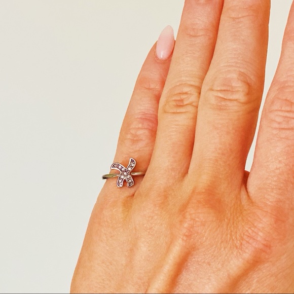 Juicy Couture X ring silver Tiffany style size 7 - Picture 6 of 8